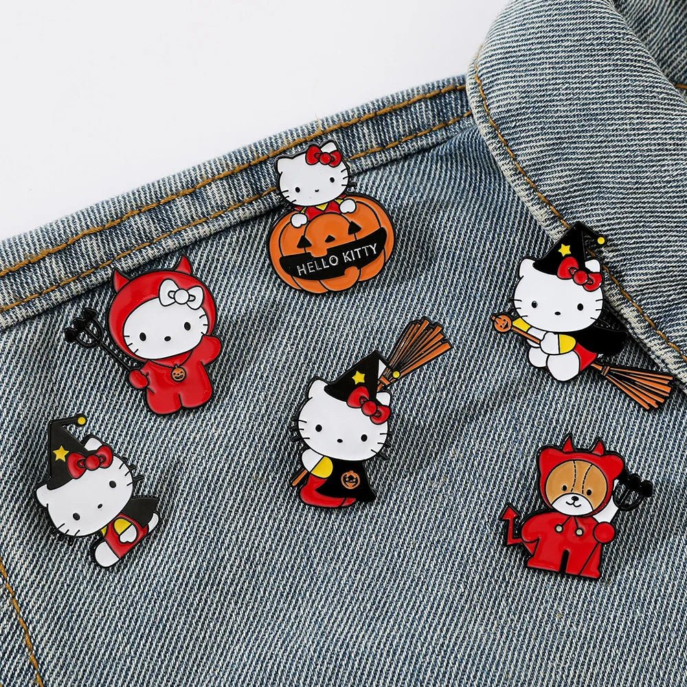 Pumpkin Kitty Pins - JolieJo