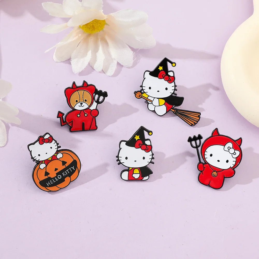 Pumpkin Kitty Pins - JolieJo