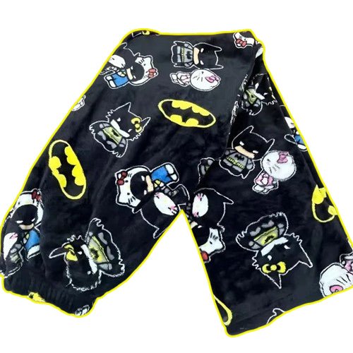 Hello Kitty x Batman Pajama Pants – Cozy Unisex Crossover - JolieJo