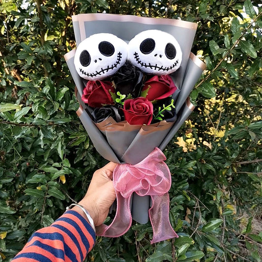 🎃 [Limited Edition] Halloween Hello Kitty & Jack Skellington Plush Bouquet - JolieJo