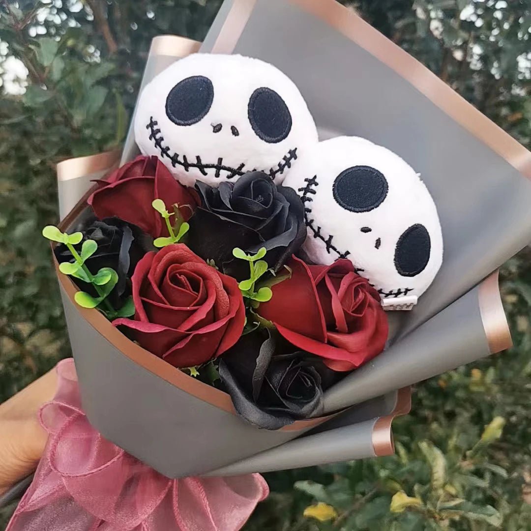 🎃 [Limited Edition] Halloween Hello Kitty & Jack Skellington Plush Bouquet - JolieJo