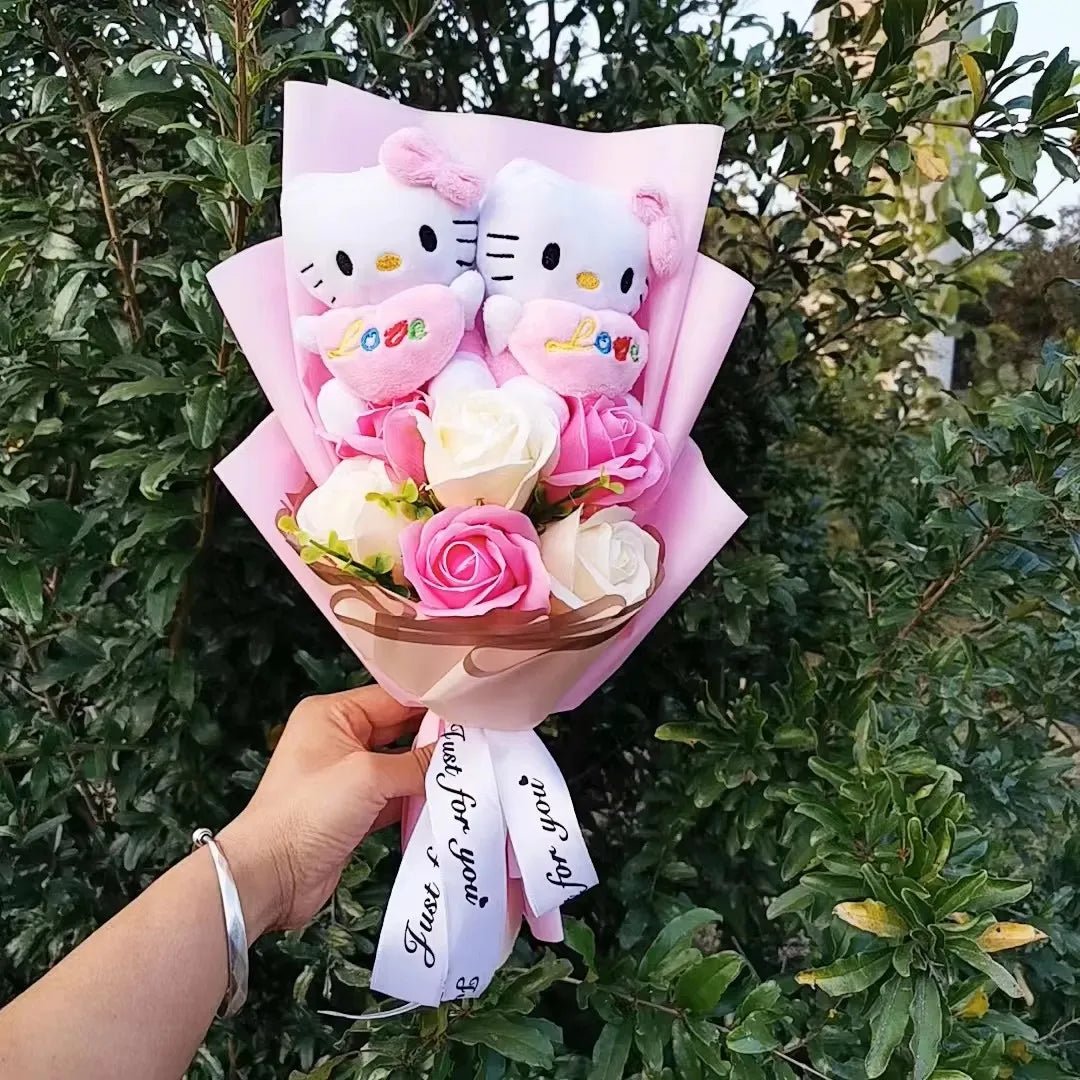 🎃 [Limited Edition] Halloween Hello Kitty & Jack Skellington Plush Bouquet - JolieJo
